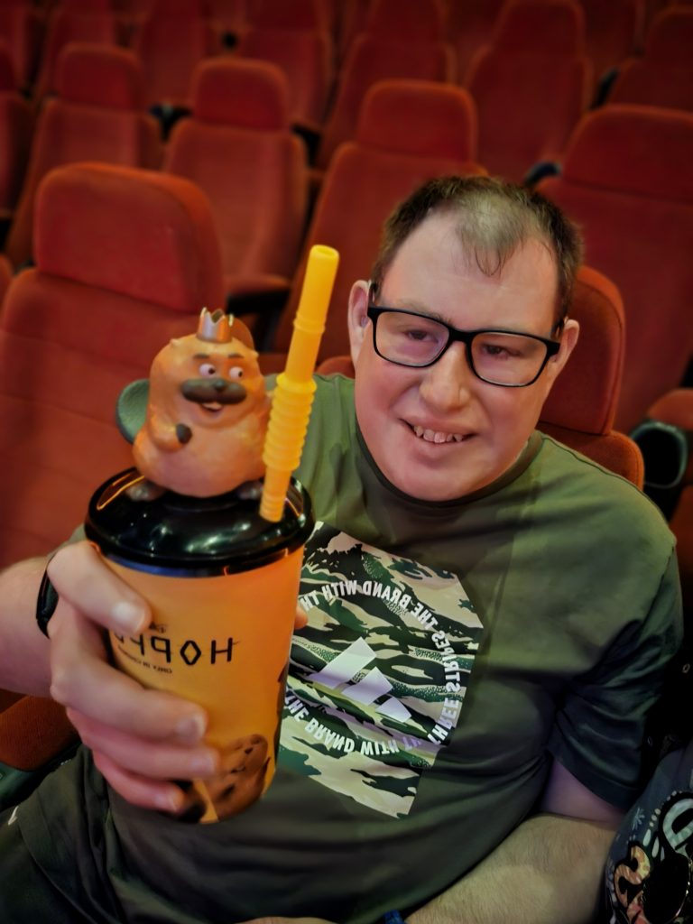 Stephen at cinema hoppers movie